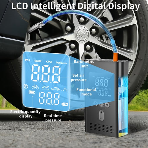 Arrancador portátil con compresor de aire 150 PSI – Para autos y camionetas, 9.0L gasolina / 6.5L diésel