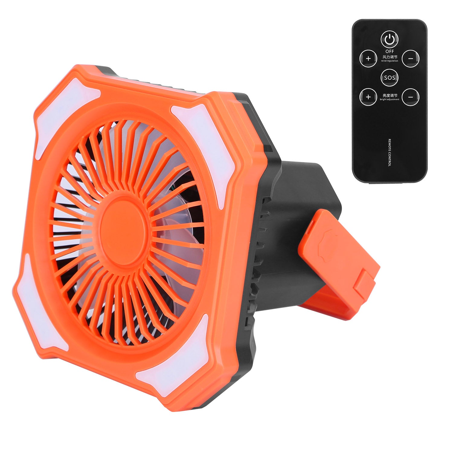 Ventilador Solar 3 en 1 con Luz para Camping