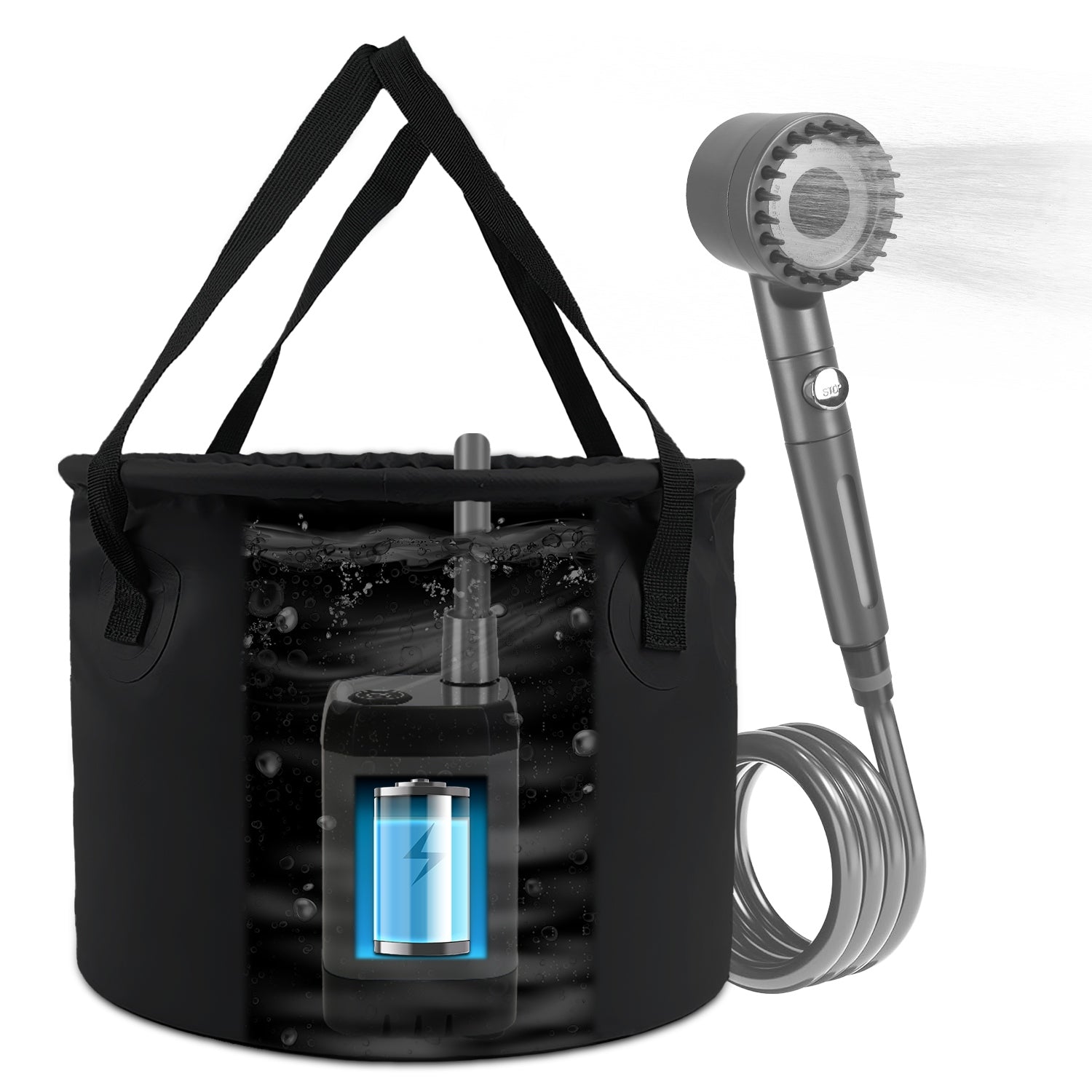 Ducha Portátil 20L Recargable para Camping