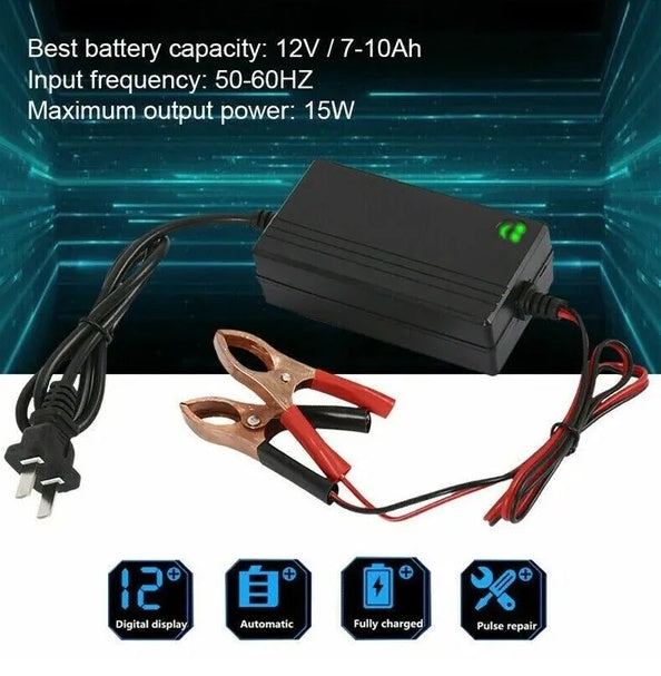 Cargador mantenedor de batería 12V – Para auto, camión, RV o moto