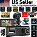 Cámara de tablero triple visión 1080P – Frontal, interior y trasera, visión nocturna, G-Sensor