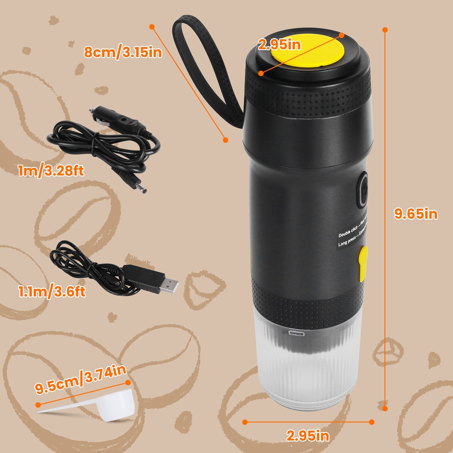Máquina de café portátil para vanlife – Inalámbrica, apta para cápsulas y molido