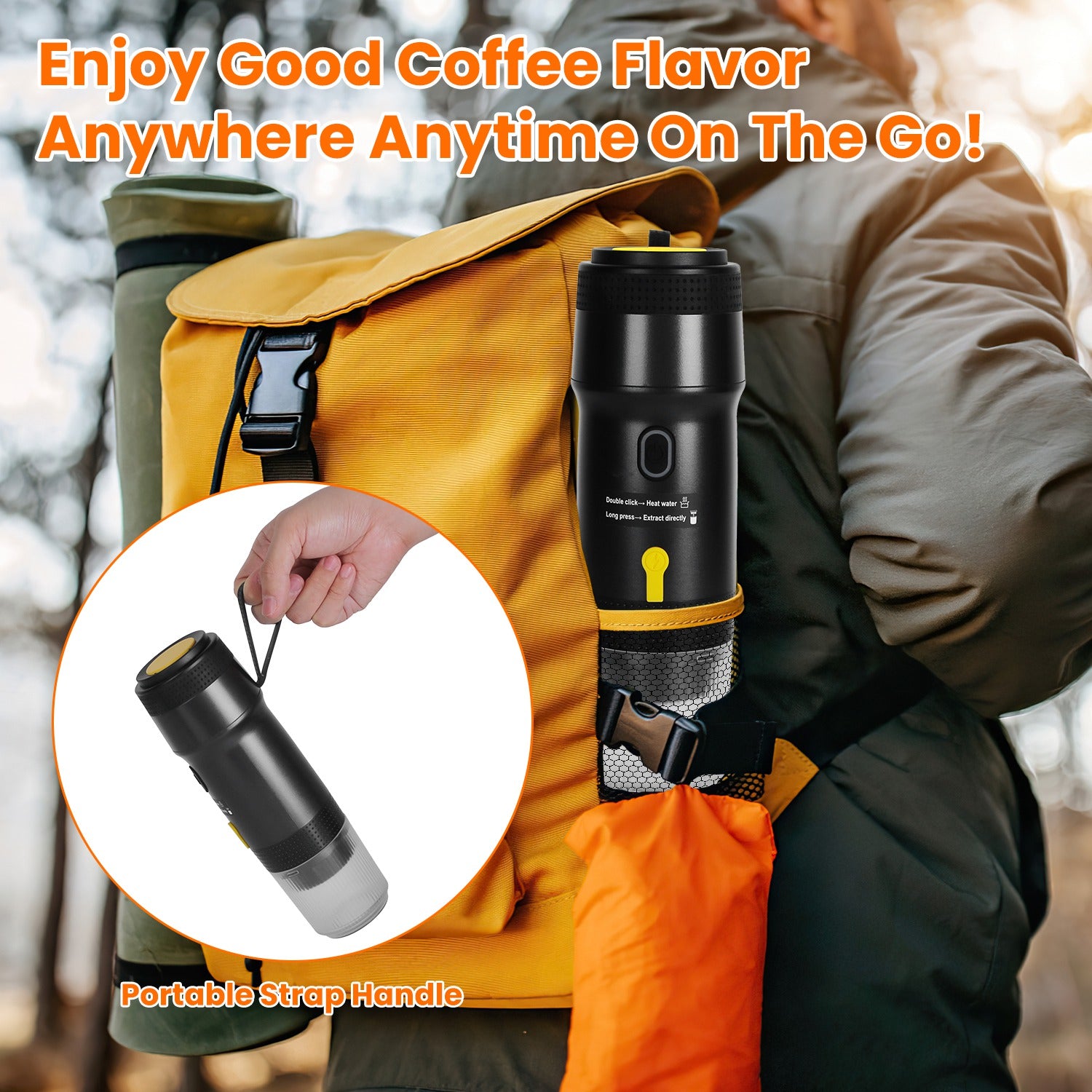 Máquina de café portátil para vanlife – Inalámbrica, apta para cápsulas y molido