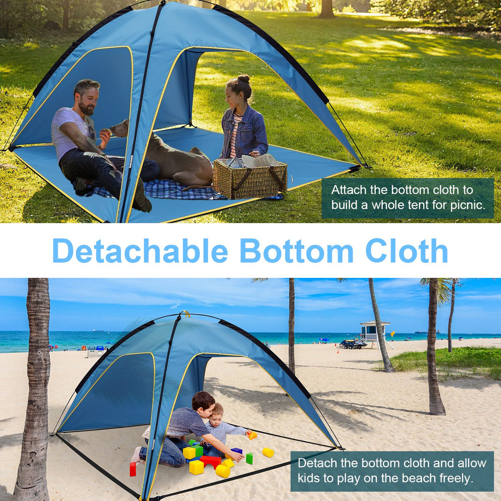 Toldo tipo carpa para playa o camping – 4-6 personas, protección UPF50, impermeable, fácil montaje