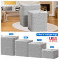 Set 4 bolsas plegables 30L a 220L – Organizadores con tapa a prueba de polvo y cremallera