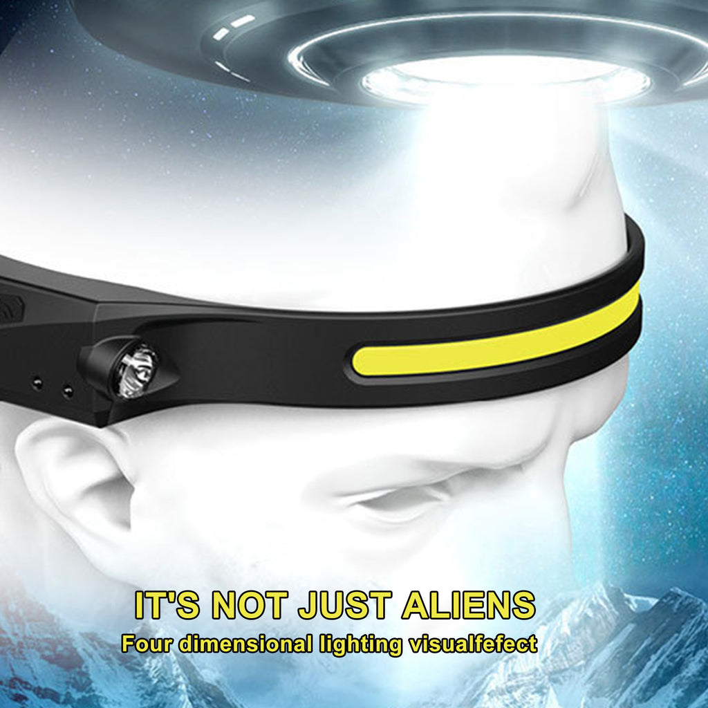 Linterna frontal LED USB – Recargable, impermeable, para camping