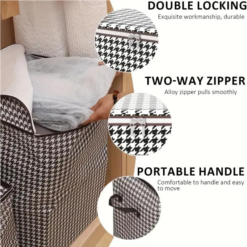 Set de 3 bolsas de almacenamiento plegables – 100L, estampado, a prueba de humedad