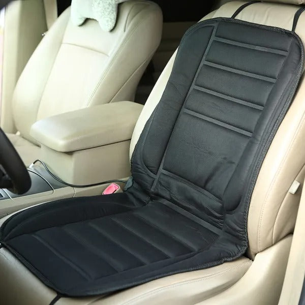 Cojín calefactor 12V para asiento de auto – Calor en espalda y glúteos, control de temperatura ajustable