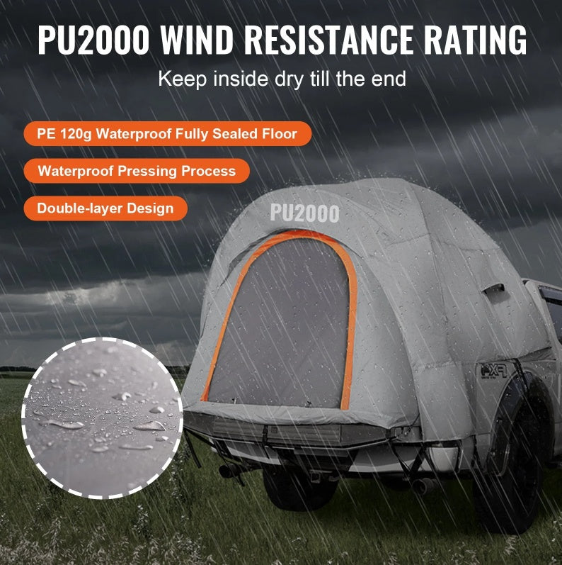 Tienda de campaña para camioneta o SUV – Impermeable PU2000mm, capacidad 2-3 personas, fácil montaje