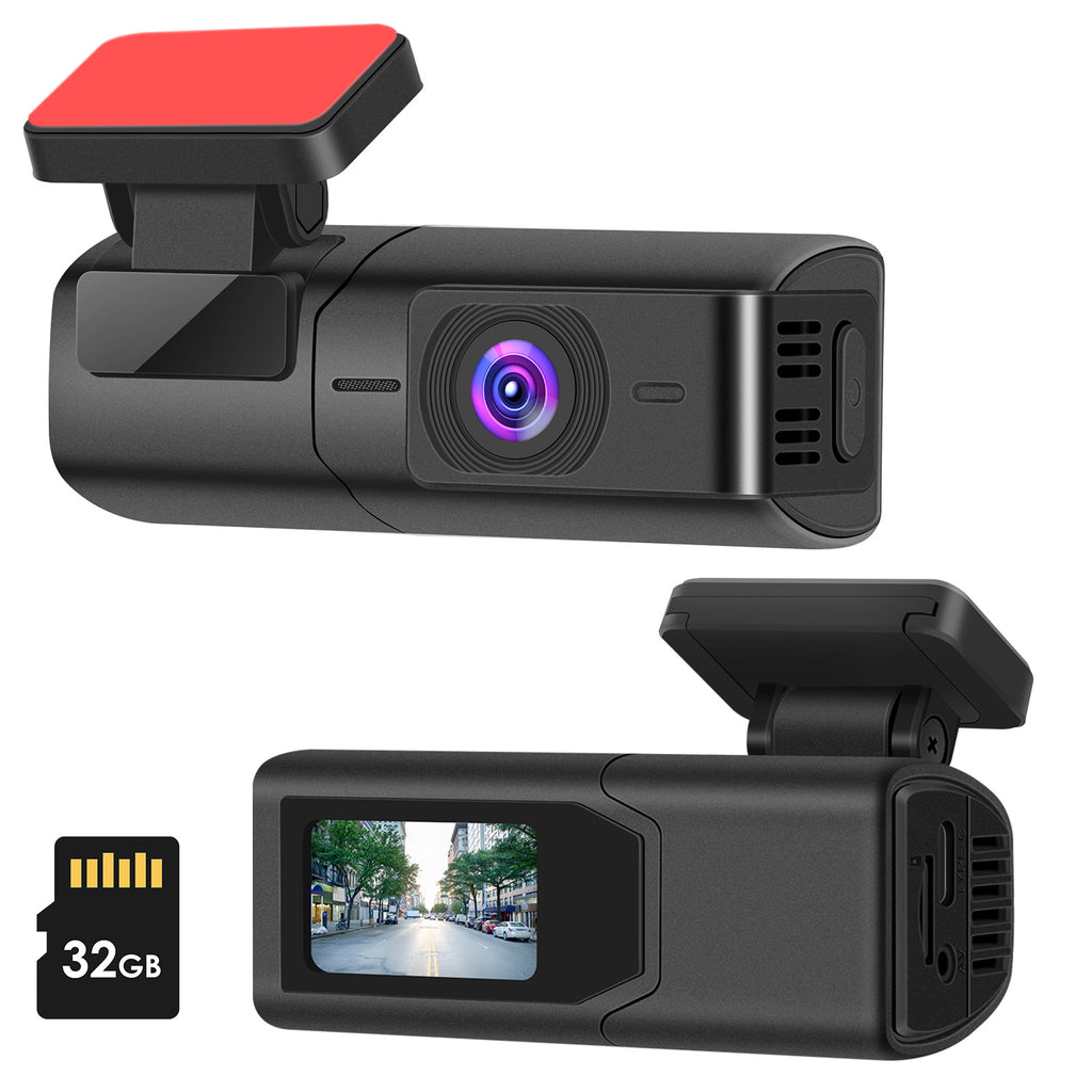 Cámara frontal 2K para coche – WiFi + App, tarjeta 32GB incluida, visión nocturna